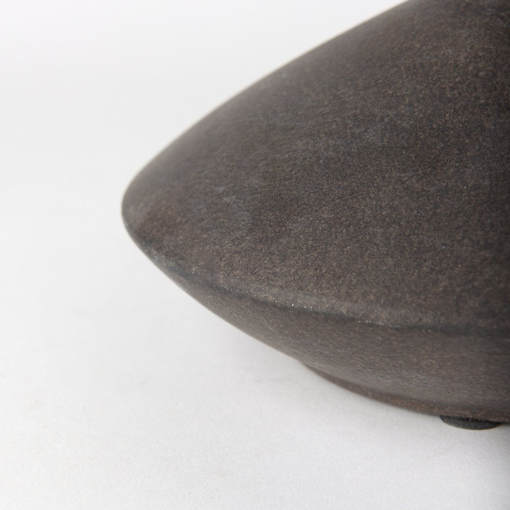 7" Brown Ceramic Bud Table Vase