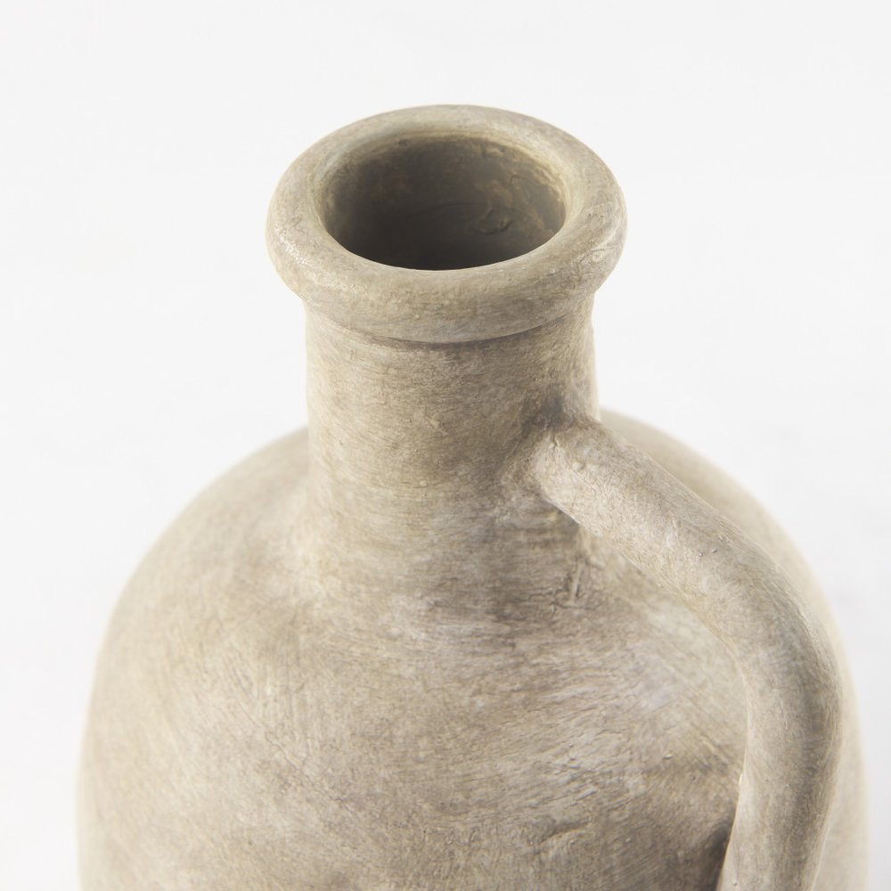 9" Beige Ceramic Table Vase