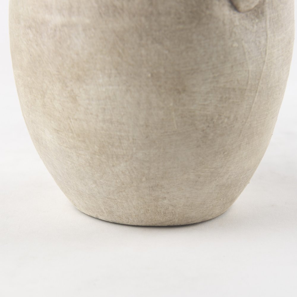 9" Beige Ceramic Table Vase