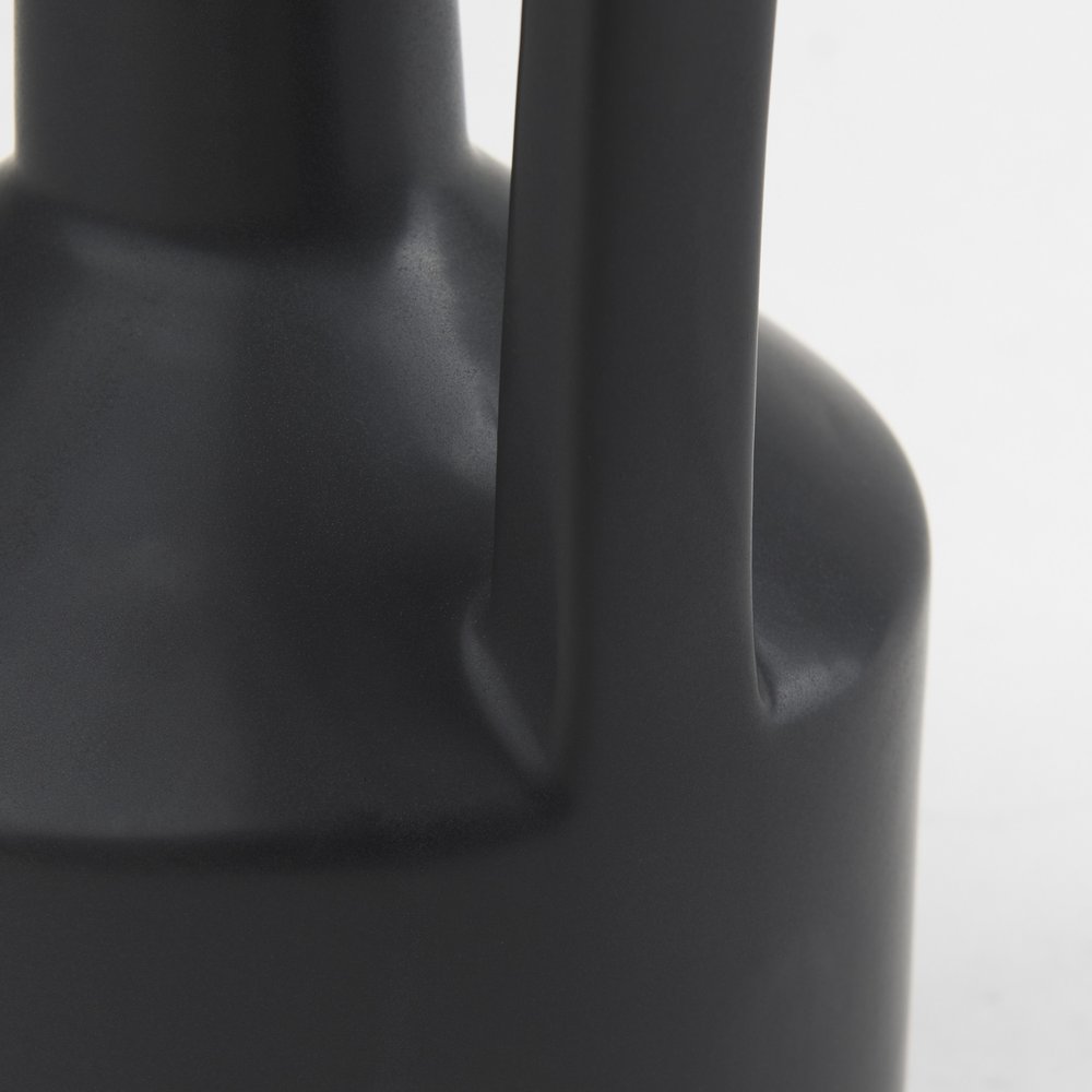 13" Black Ceramic Table Vase