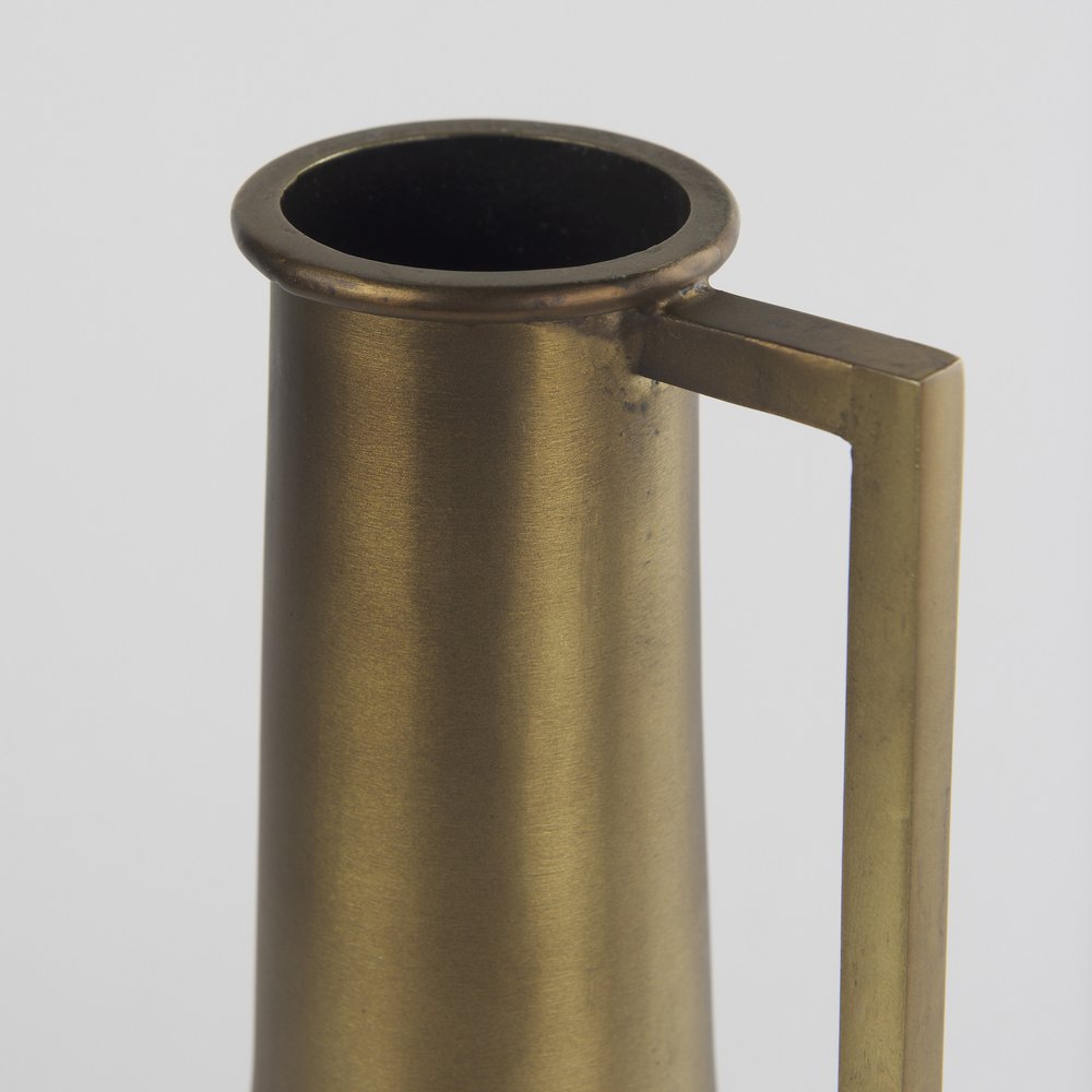 14" Gold Metal Table Vase