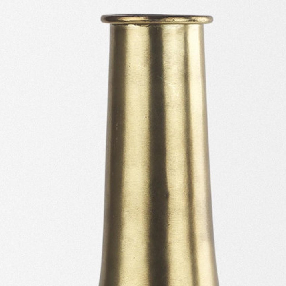 18" Gold Metal Table Vase
