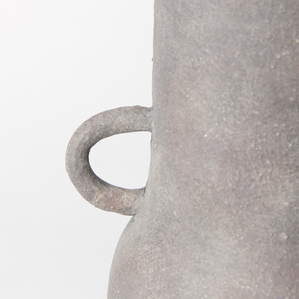 10" Brown Ceramic Amphora Table Vase