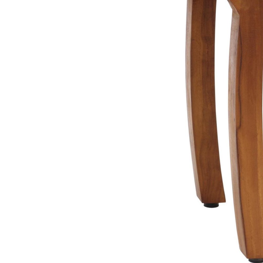 18" X 18" Brown Teak Rectangular Shower Bench