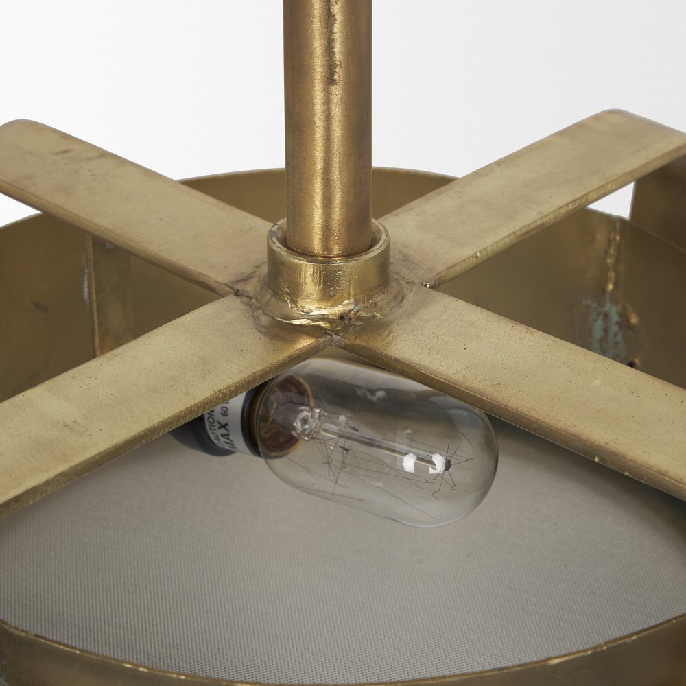 Gold Metal Dimmable Chandelier With Gold Shades