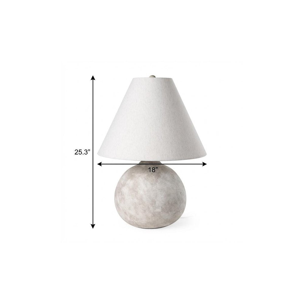 25" Tan Novelty Table Lamp With Bell Shade