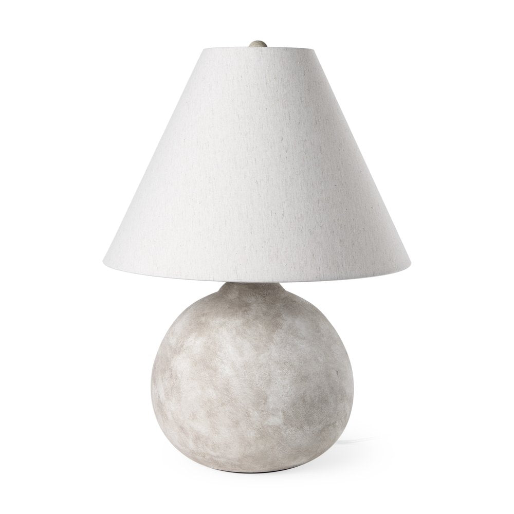25" Tan Novelty Table Lamp With Bell Shade