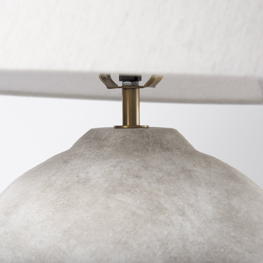 25" Tan Novelty Table Lamp With Bell Shade