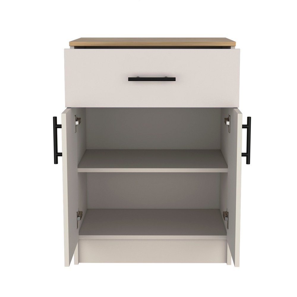 34" Ivory Wood Pantry Or Storage Closet