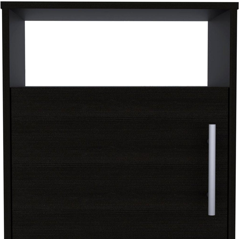 20" Black Wood Nightstand