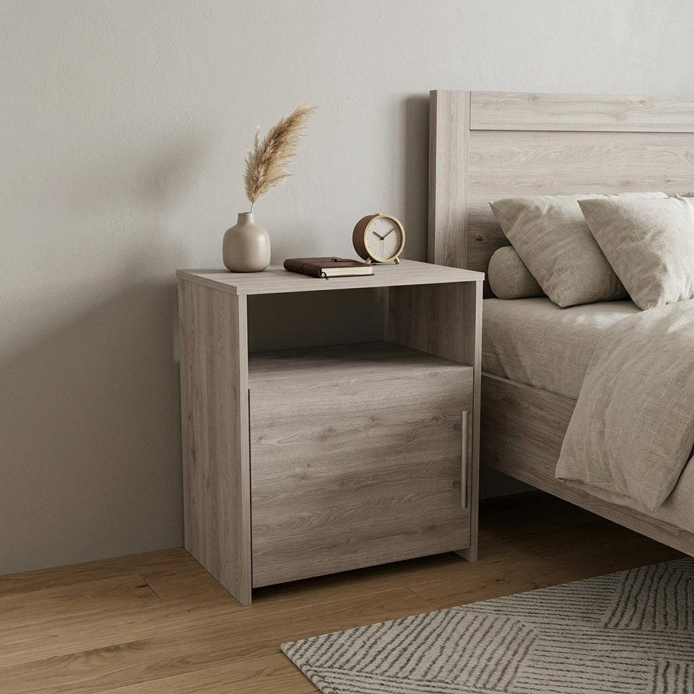 20" Black Wood Nightstand