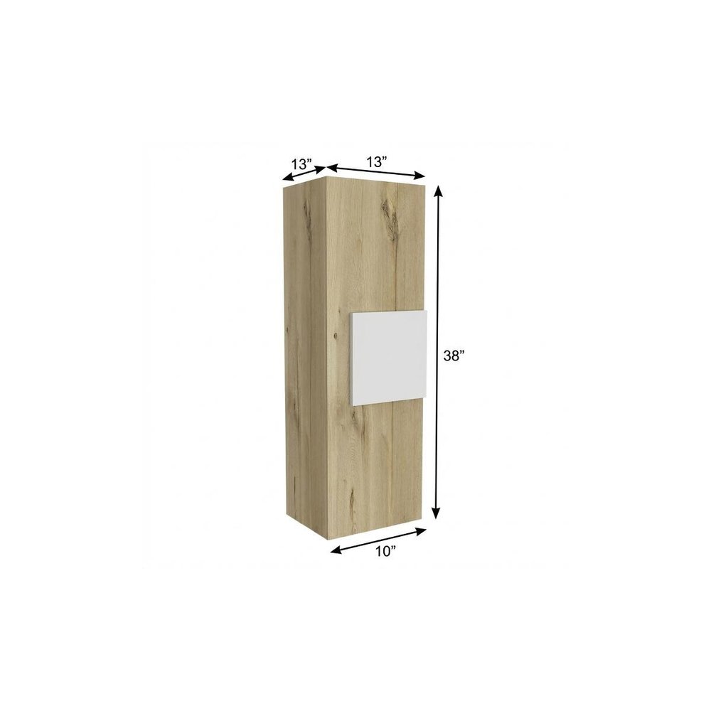 38" Beige Wood Filing Cabinet