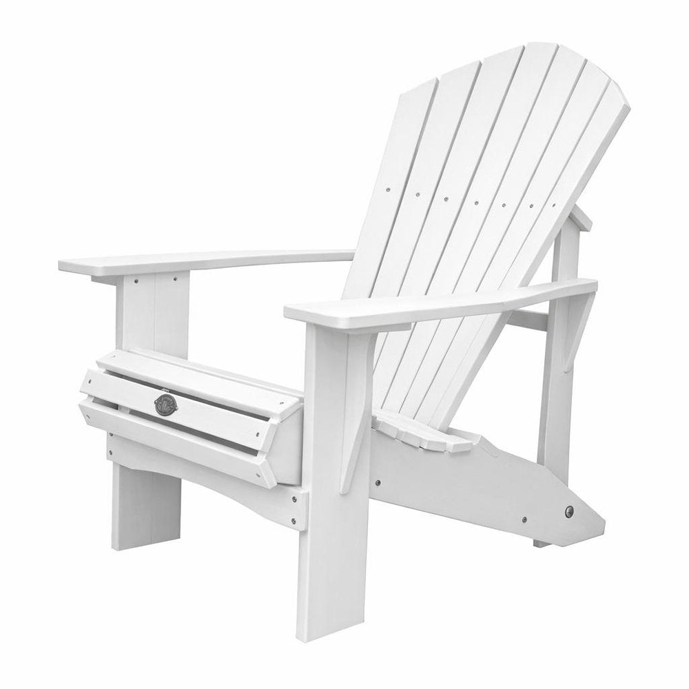 24" Black Heavy Duty Plastic Outdoor Adirondack Chair