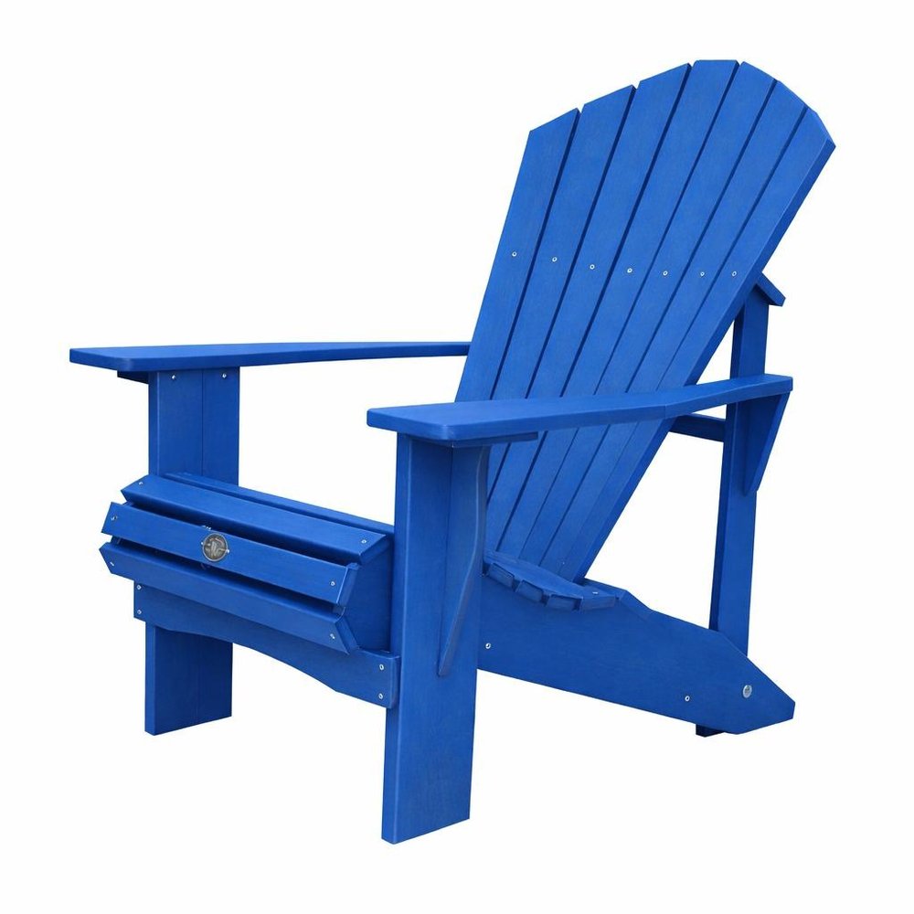 24" Black Heavy Duty Plastic Outdoor Adirondack Chair