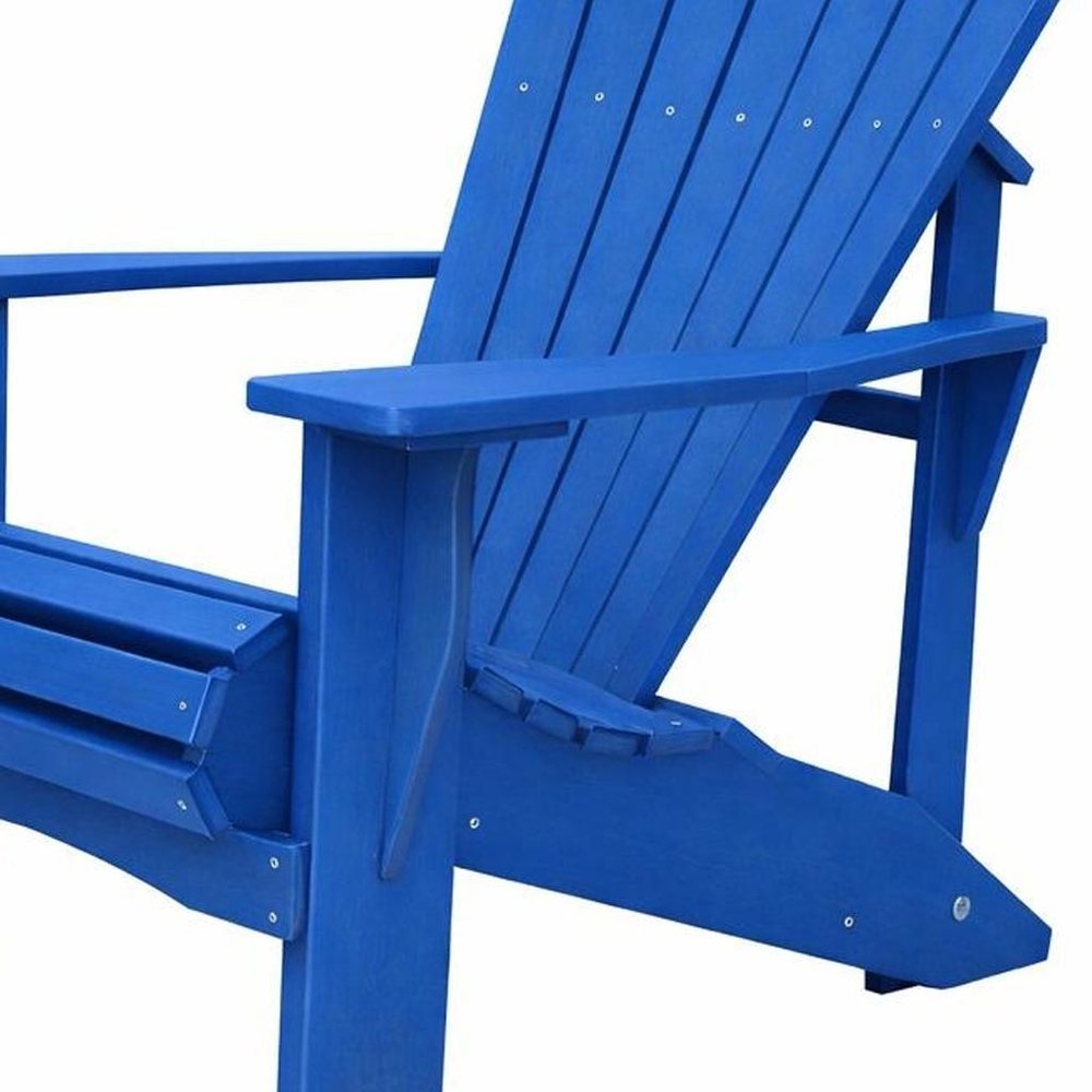 24" Black Heavy Duty Plastic Outdoor Adirondack Chair