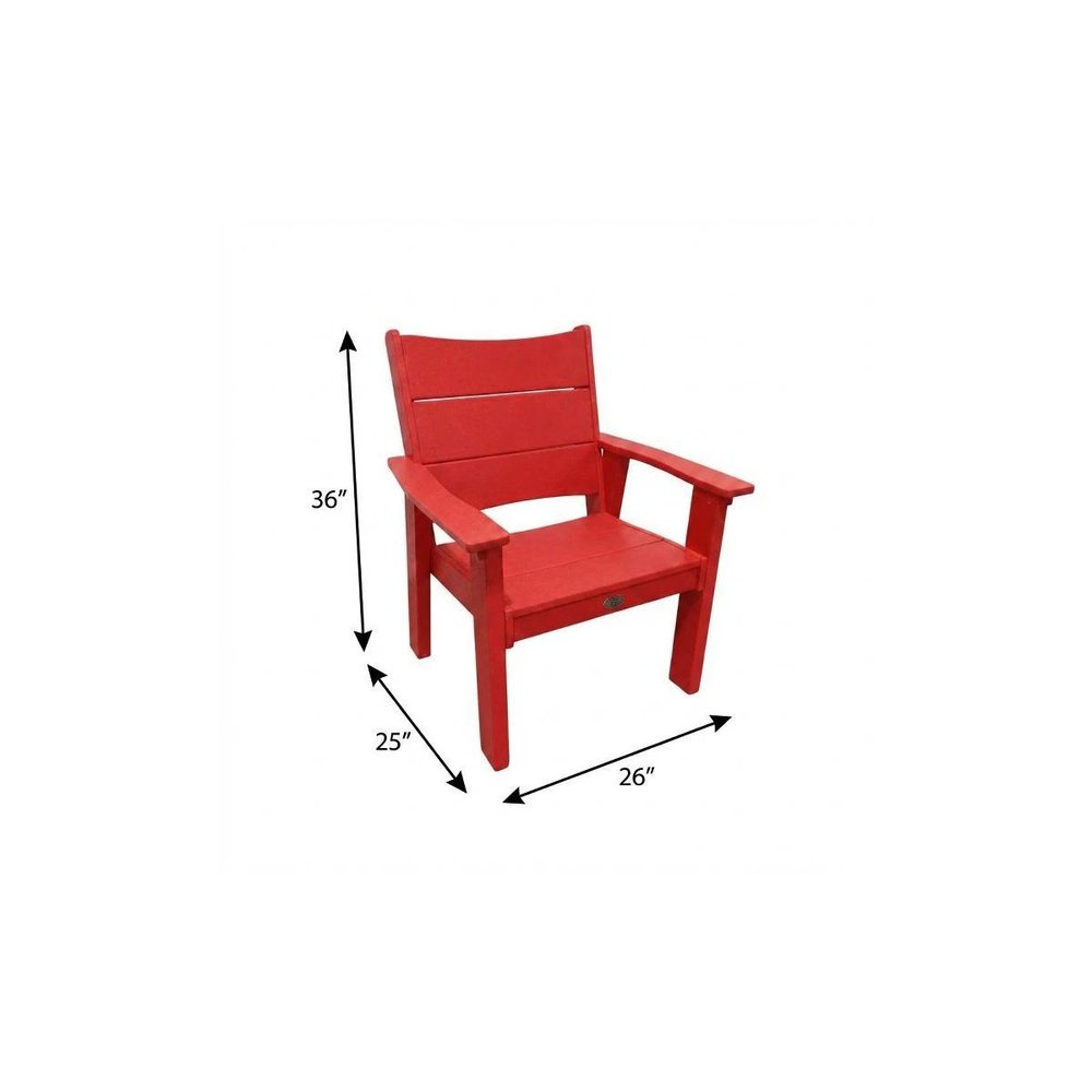 26" White Heavy Duty Plastic Outdoor Dining Chair