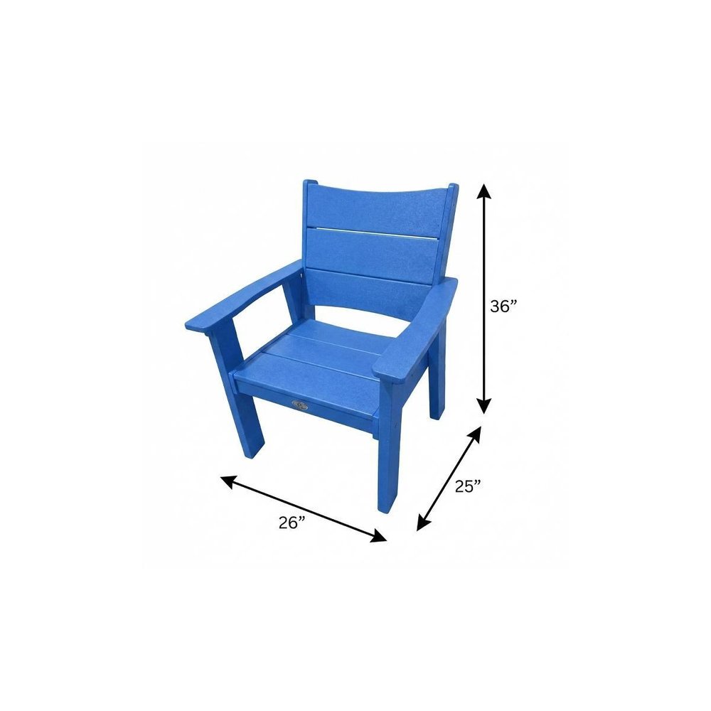 26" White Heavy Duty Plastic Outdoor Dining Chair