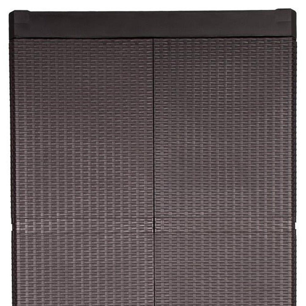 26" Espresso Plastic Square Accent Cabinet With Two Doors