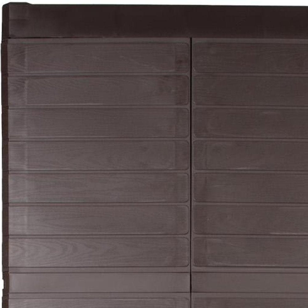 26" Espresso Plastic Square Accent Cabinet With Two Doors