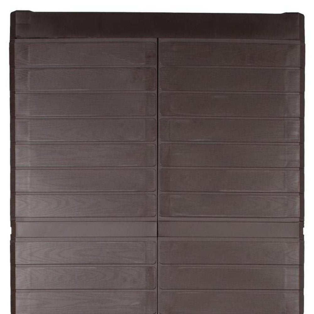26" Espresso Plastic Square Accent Cabinet With Two Doors