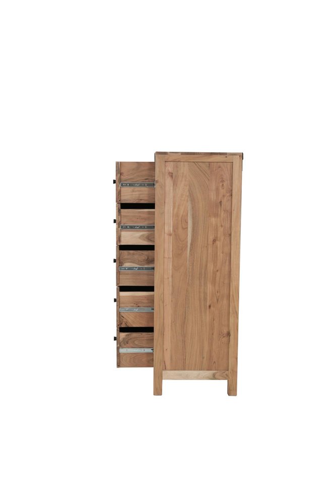 36" Natural Live Edge Solid Wood Five Drawer Lingerie Chest