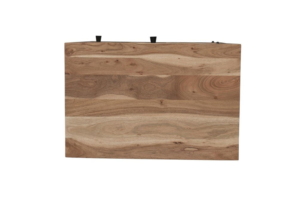 30" Natural Solid Wood Live Edge One Drawer Nightstand