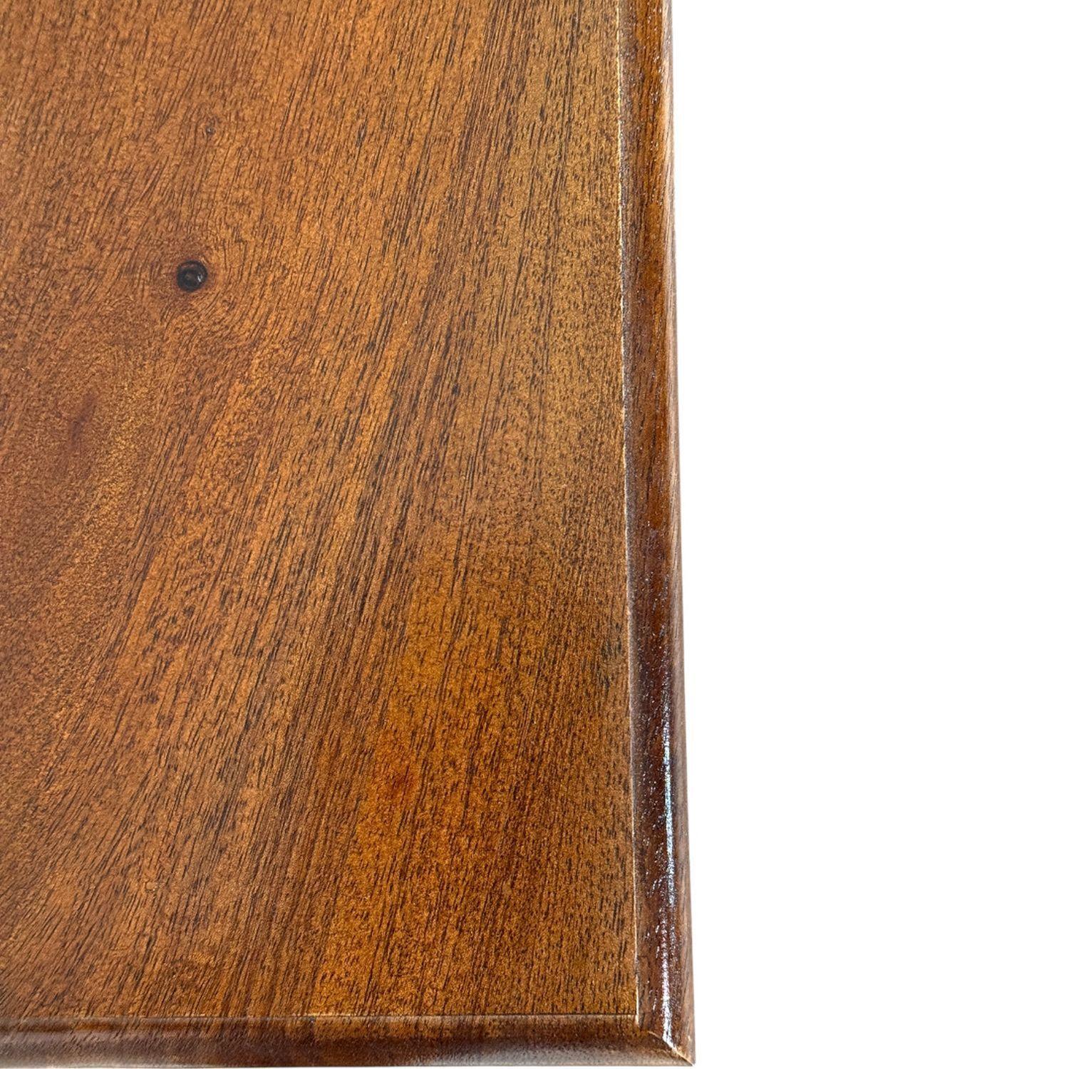 42" Chestnut Solid Wood and Rattan Coffee Table