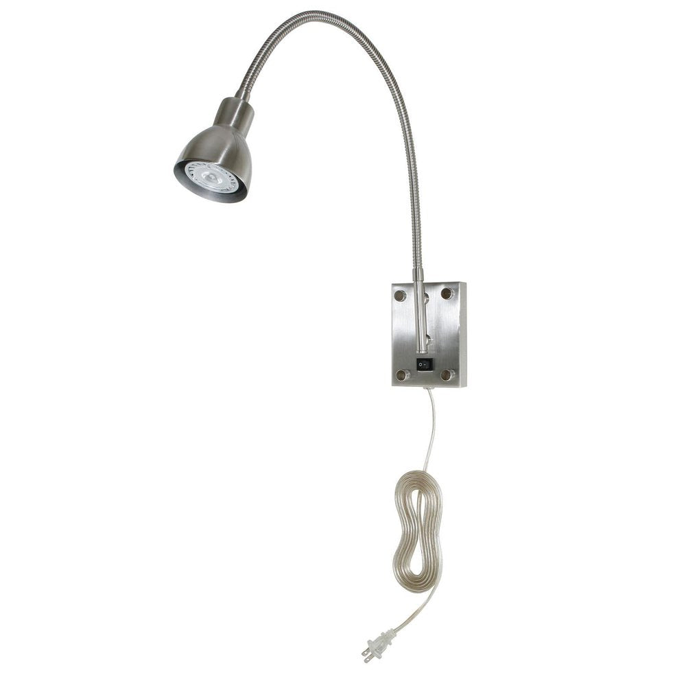 30" Antiqued Brass Metal Spotlight Wall Sconce