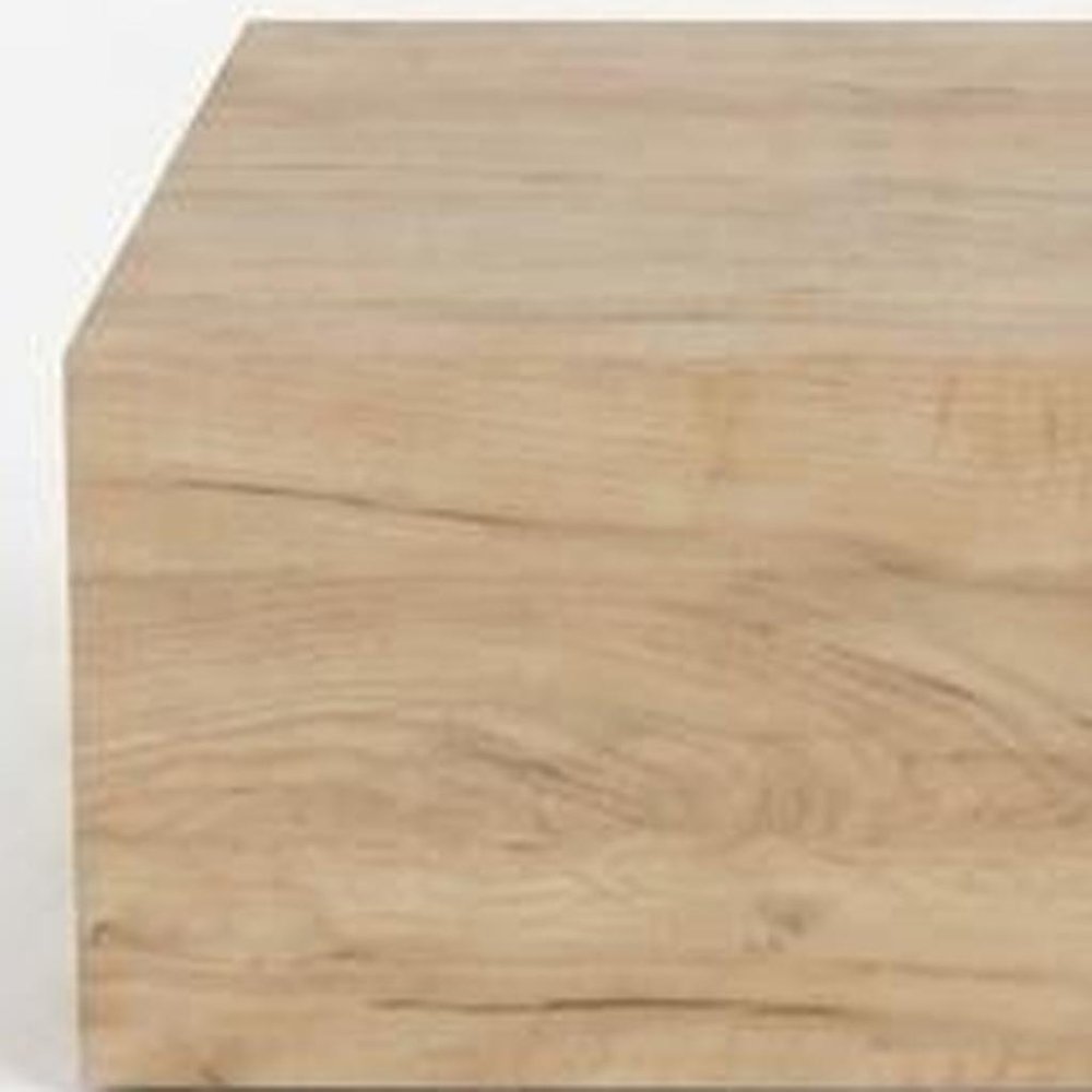 Set of Two 16" Oak Wood One Drawer Floating Nightstand