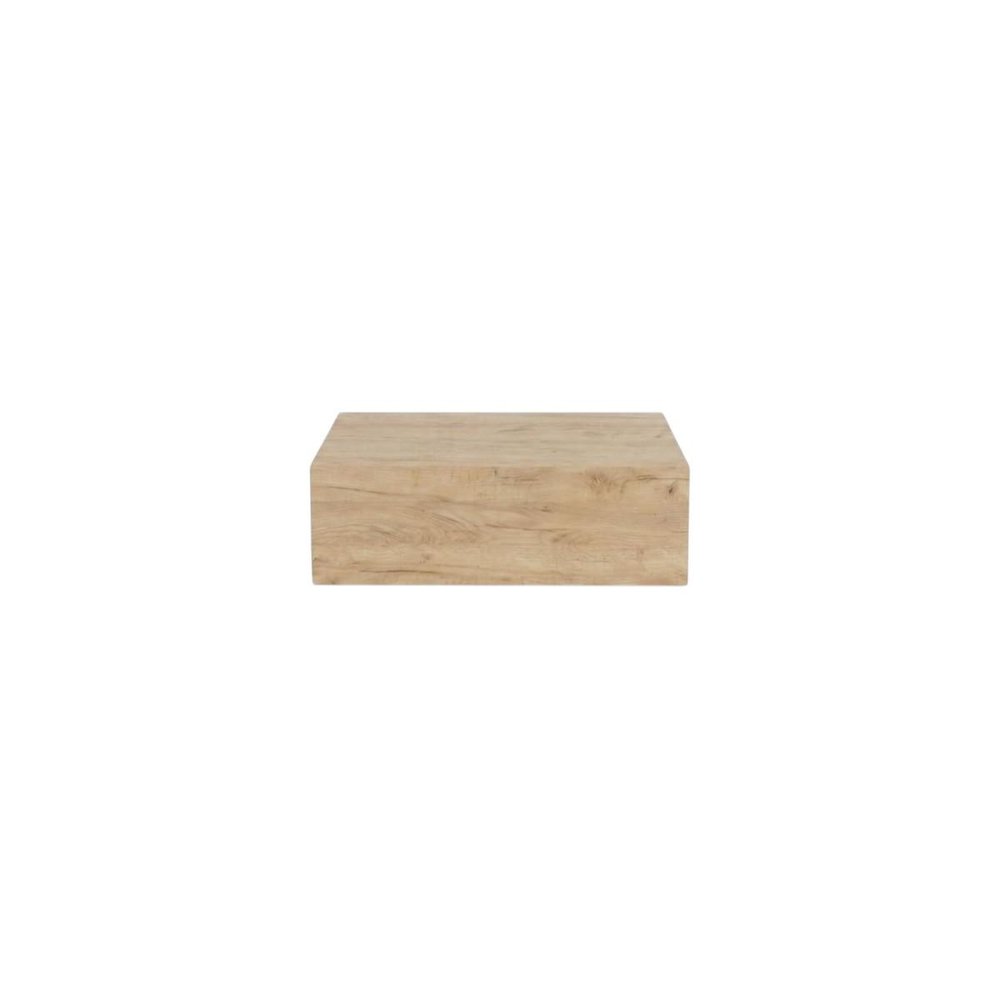 Set of Two 16" Oak Wood One Drawer Floating Nightstand