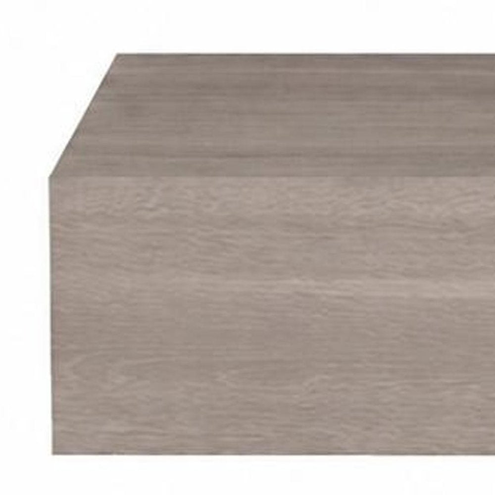 Set of Two 16" Oak Wood One Drawer Floating Nightstand