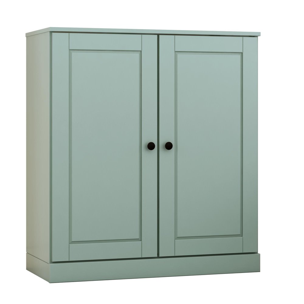 32" Sage Solid Wood Accent Cabinet With Two Doors