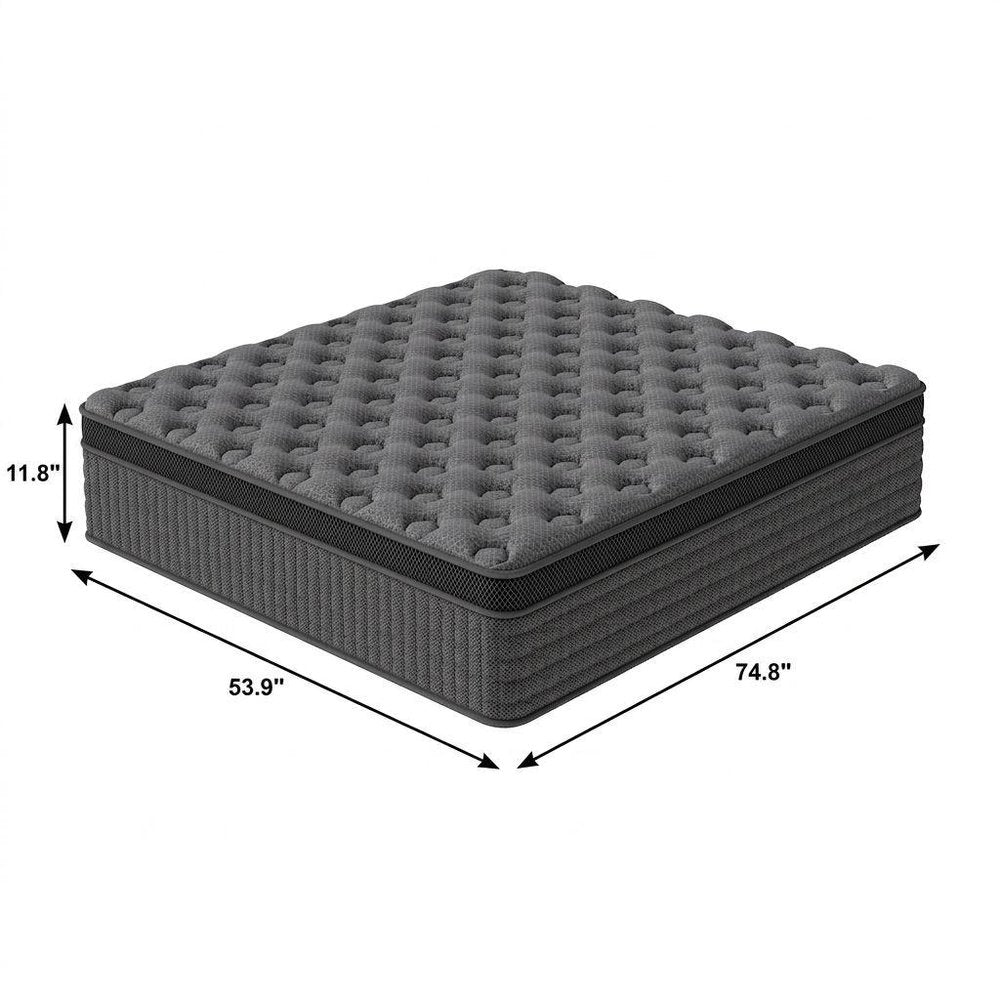 12" Queen Lumbar Support Memory Foam Hybrid Mattress