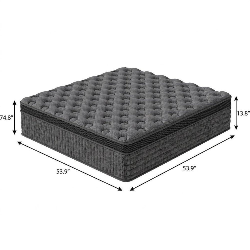 14" Twin Lumbar Support Memory Foam Hybrid Mattress
