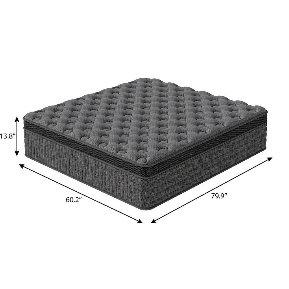 14" Twin Lumbar Support Memory Foam Hybrid Mattress