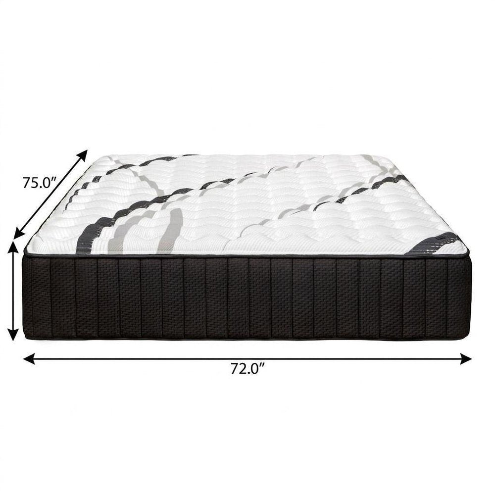 14" Graphite And Titanium Infused Twin Gel Memory Foam Firm Hybrid Mattress