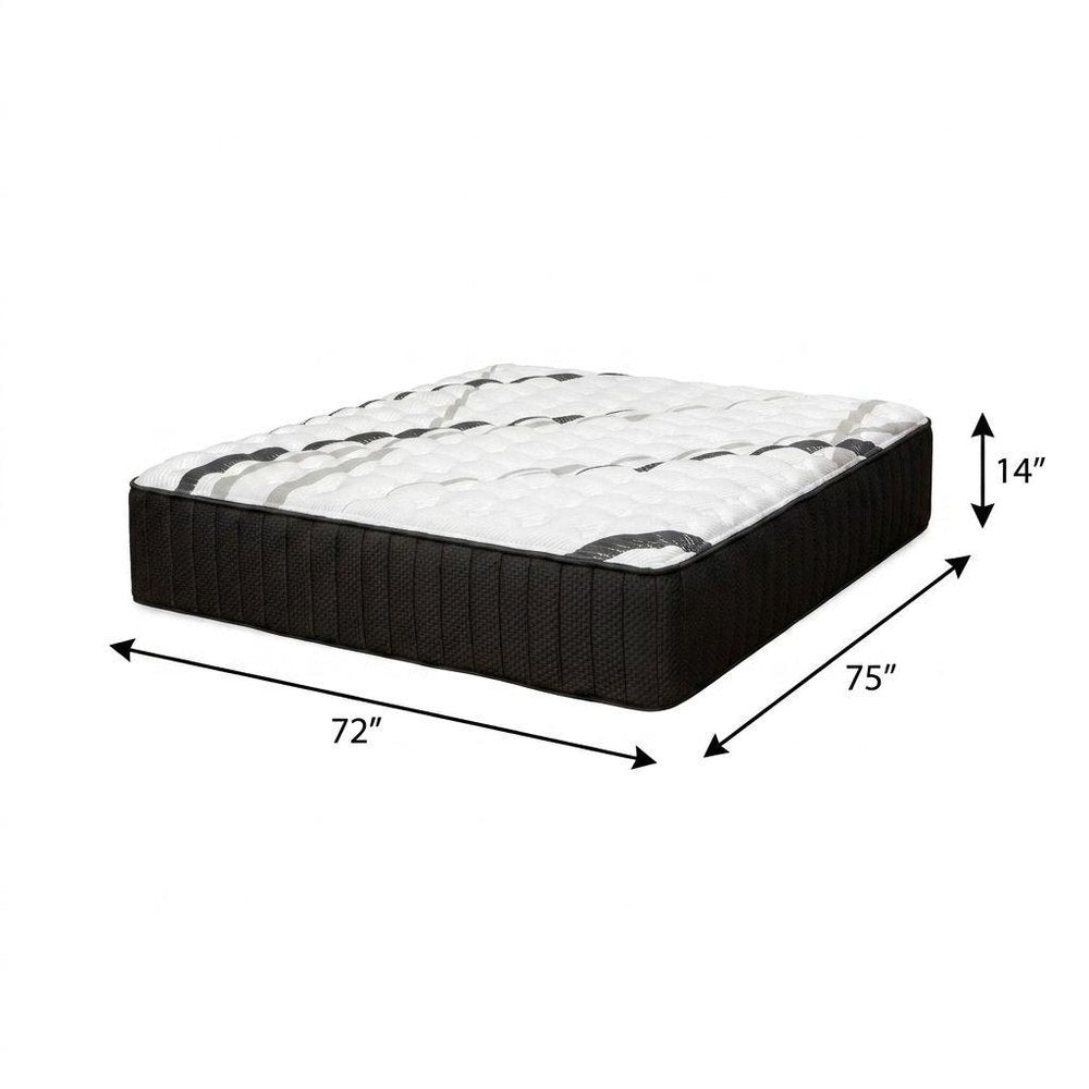 14" Graphite And Titanium Infused Twin Gel Memory Foam Medium Hybrid Mattress