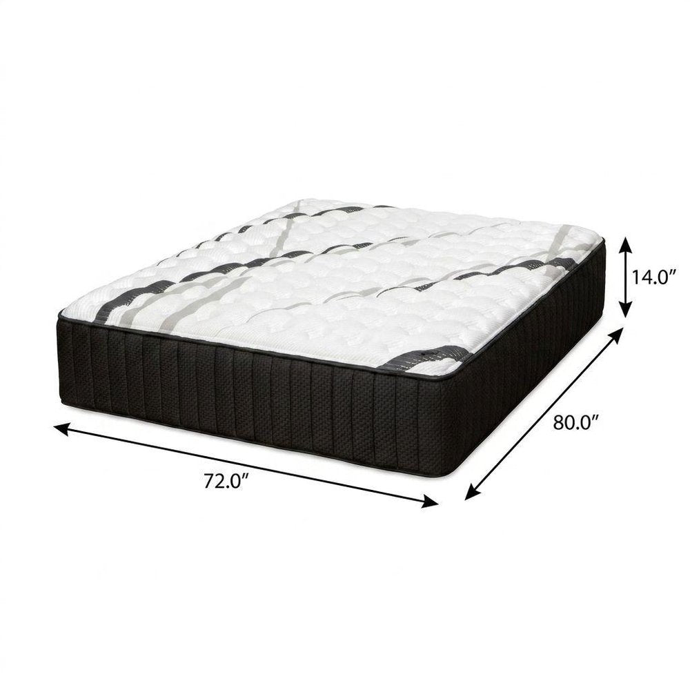 14" Graphite And Titanium Infused Twin Gel Memory Foam Medium Hybrid Mattress