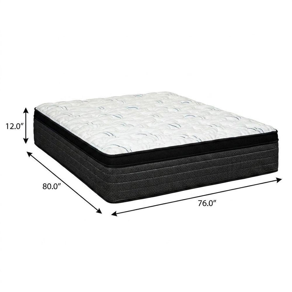 12" Twin Foam Plush Euro Top Hybrid Mattress