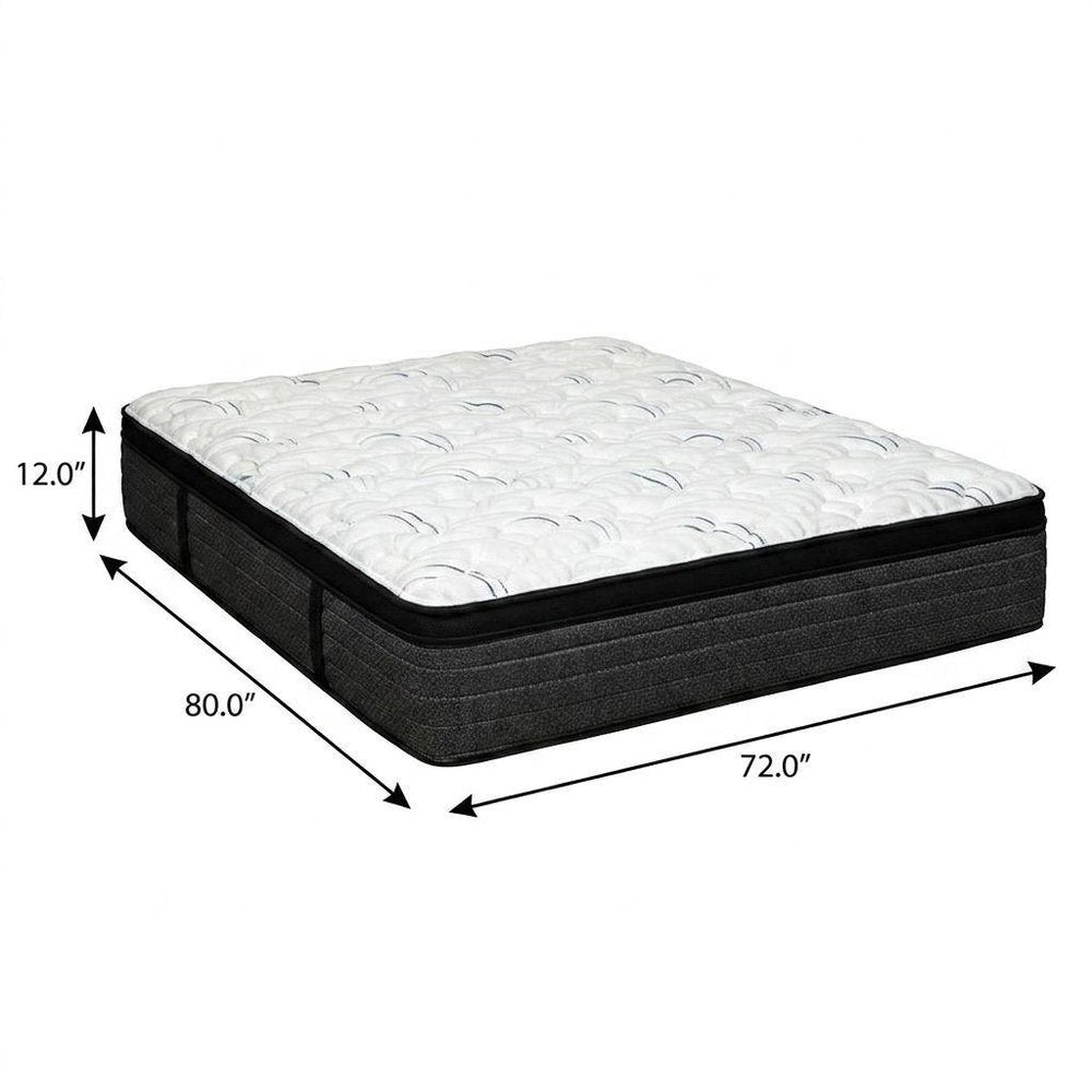 12" Twin Foam Plush Euro Top Hybrid Mattress