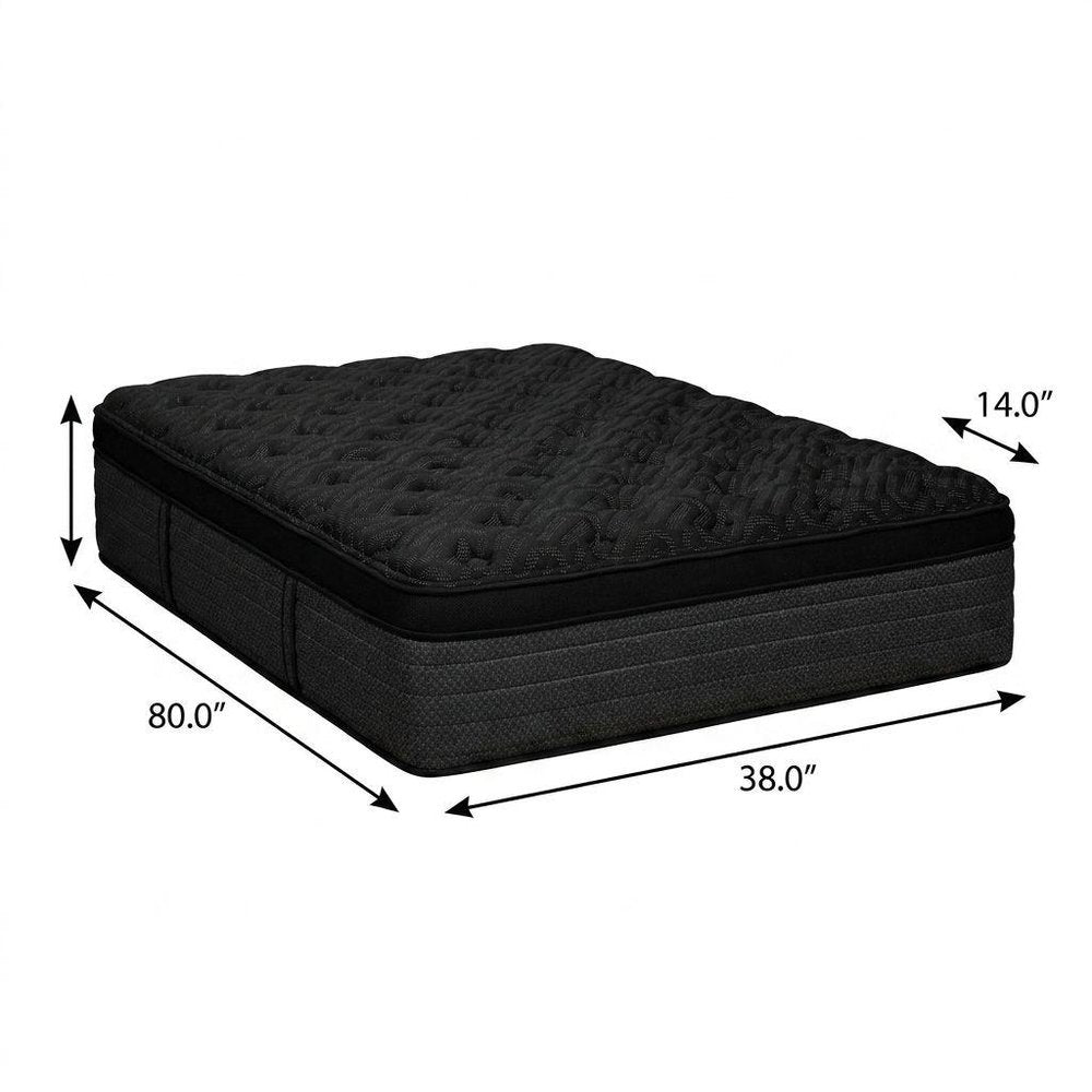 14" Copper Infused Twin Gel Memory Foam Plush Euro Top Hybrid Mattress