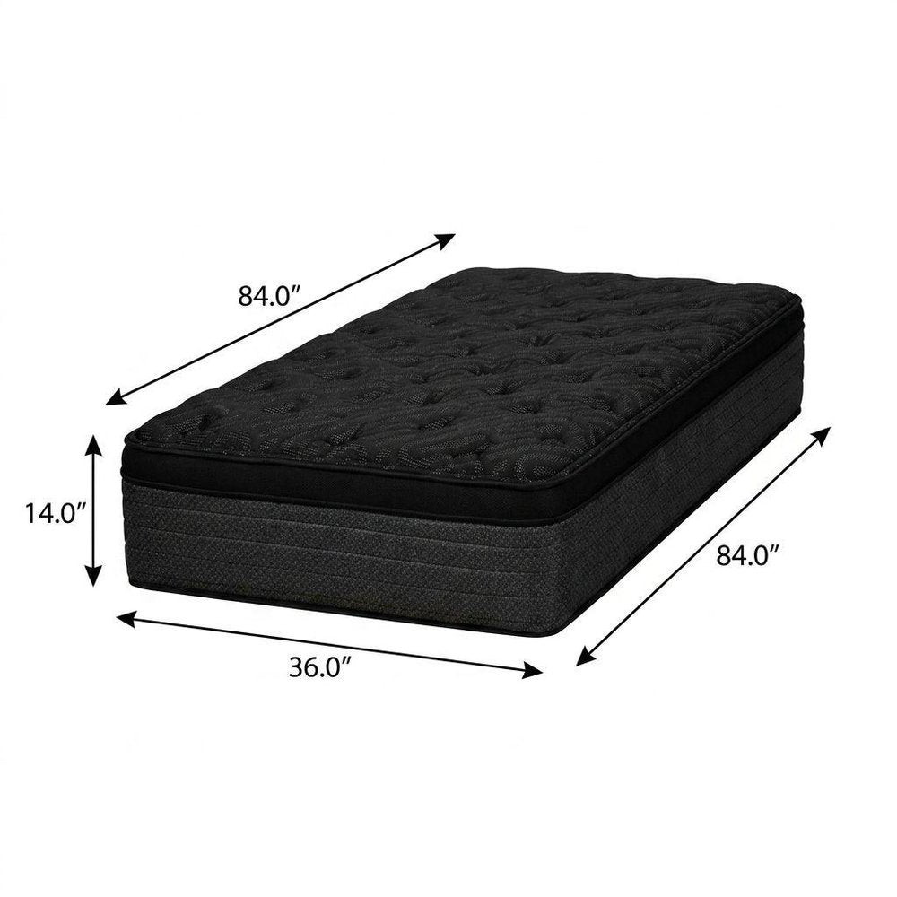 14" Copper Infused Twin Gel Memory Foam Plush Euro Top Hybrid Mattress