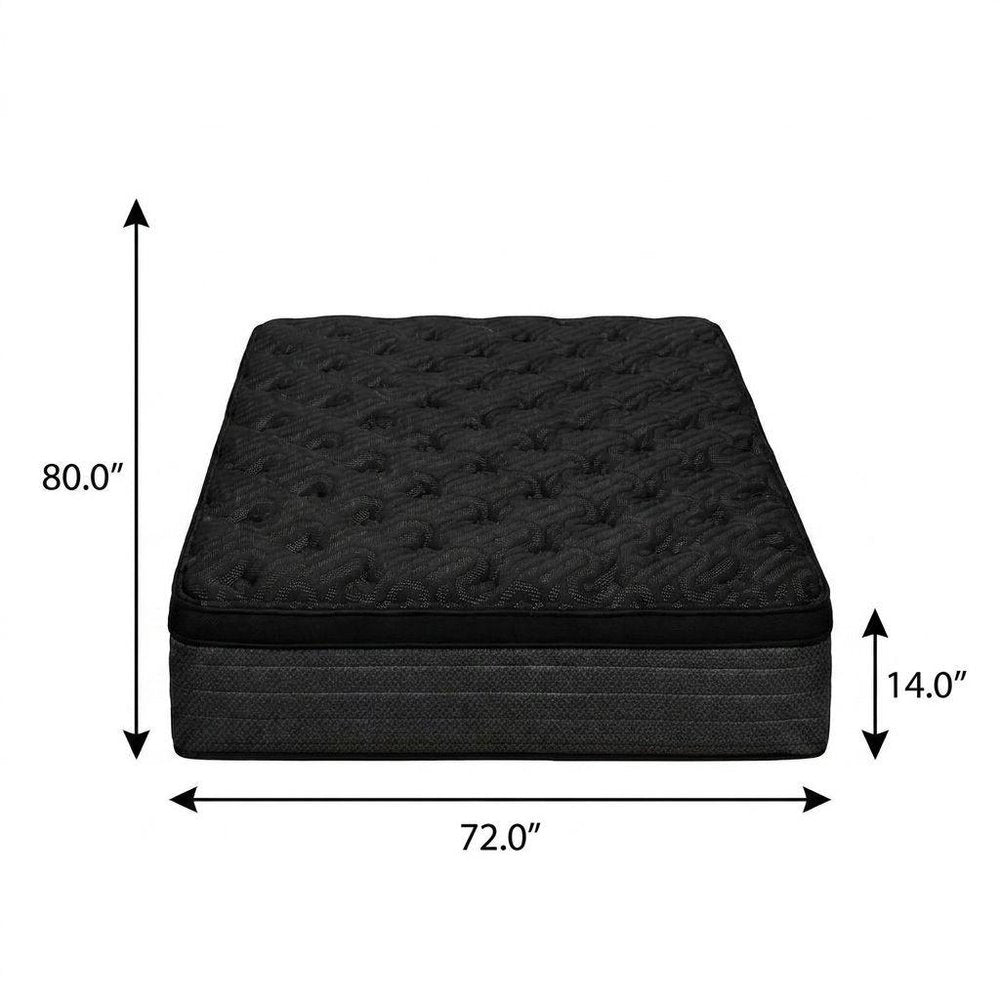 14" Copper Infused Twin Gel Memory Foam Plush Euro Top Hybrid Mattress