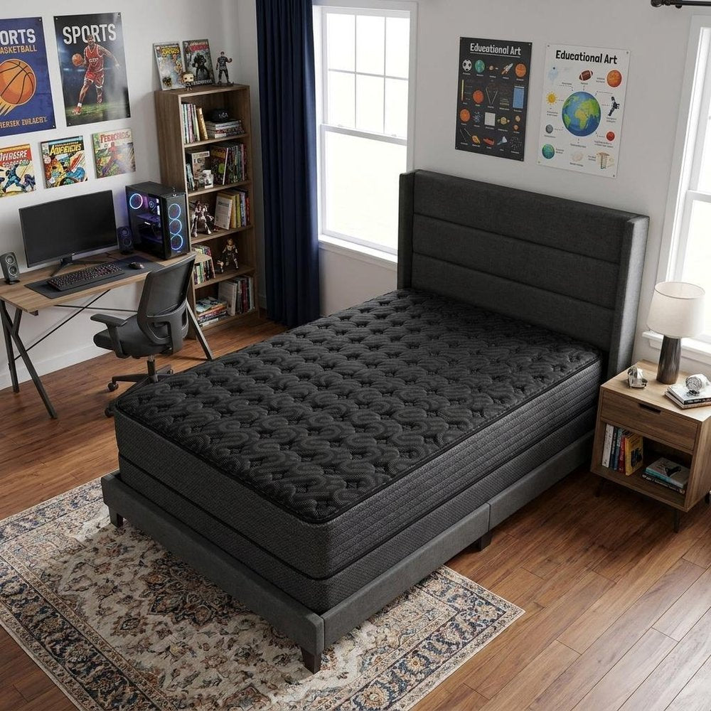 13" Copper Infused Twin Gel Memory Foam Firm Hybrid Mattress