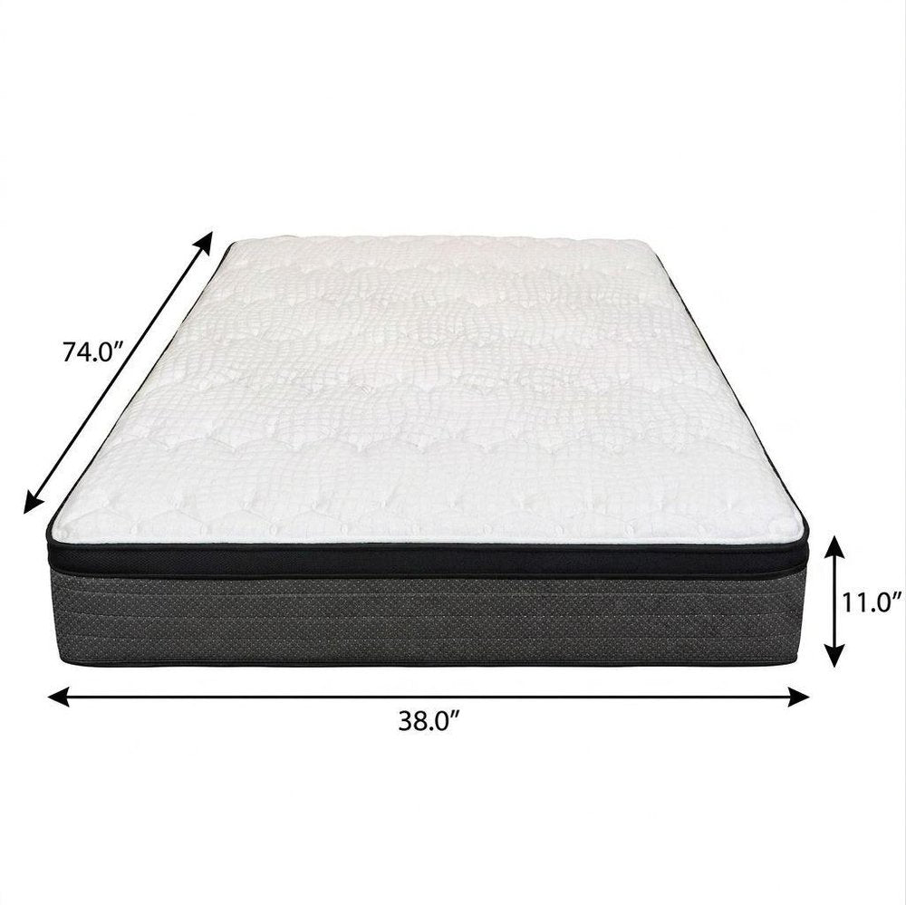 11" Twin Foam Plush Euro Top Hybrid Mattress