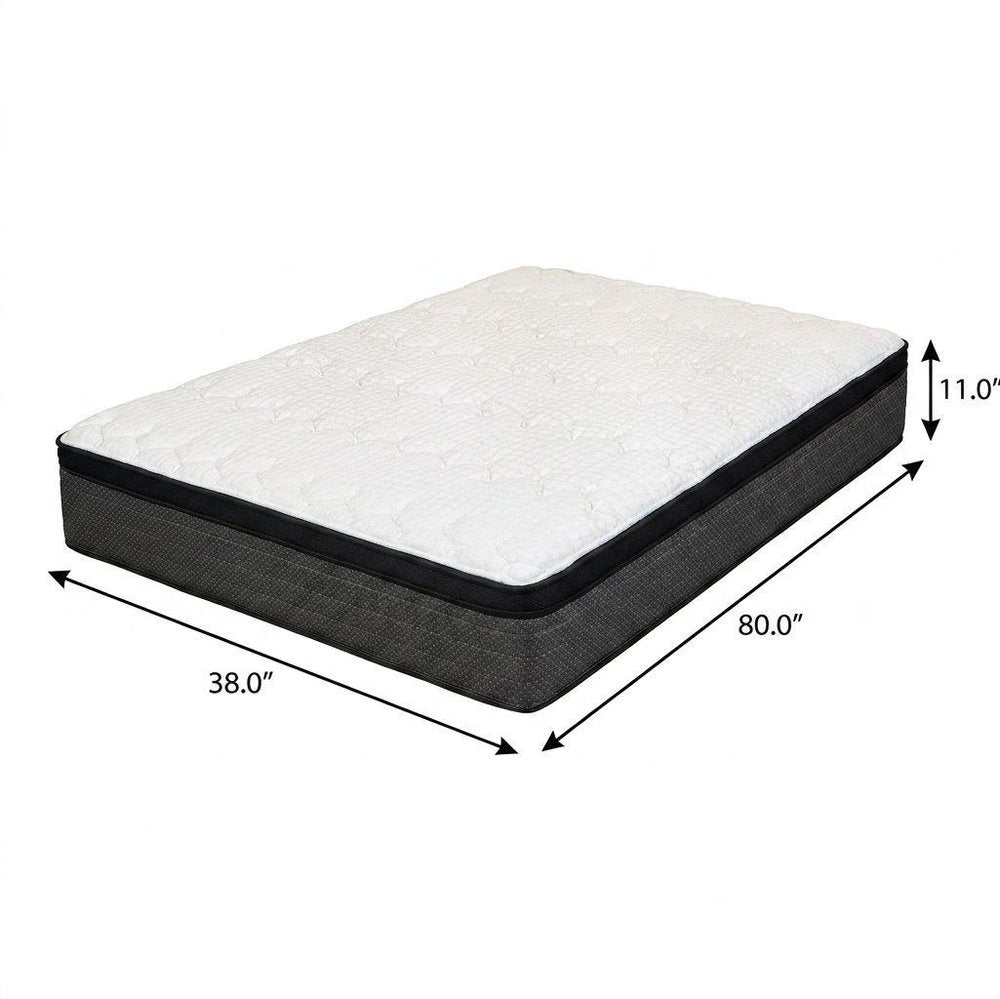 11" Twin Foam Plush Euro Top Hybrid Mattress