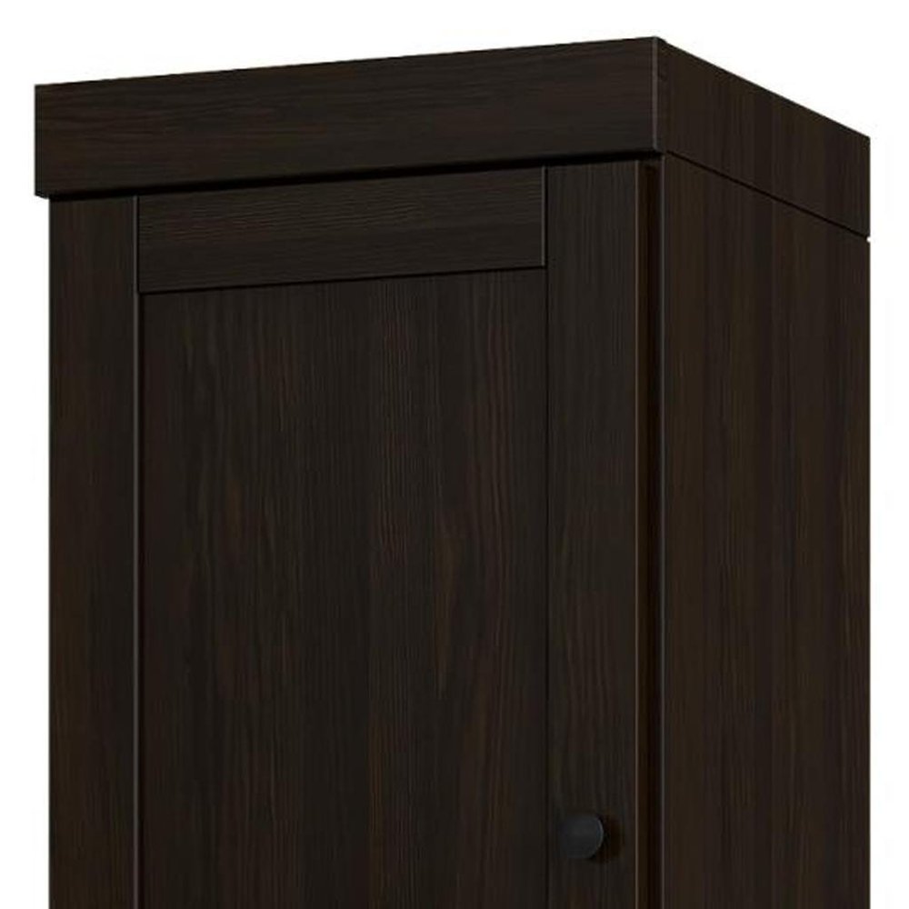 72" Espresso Solid Wood Two Door Pantry Or Storage Closet