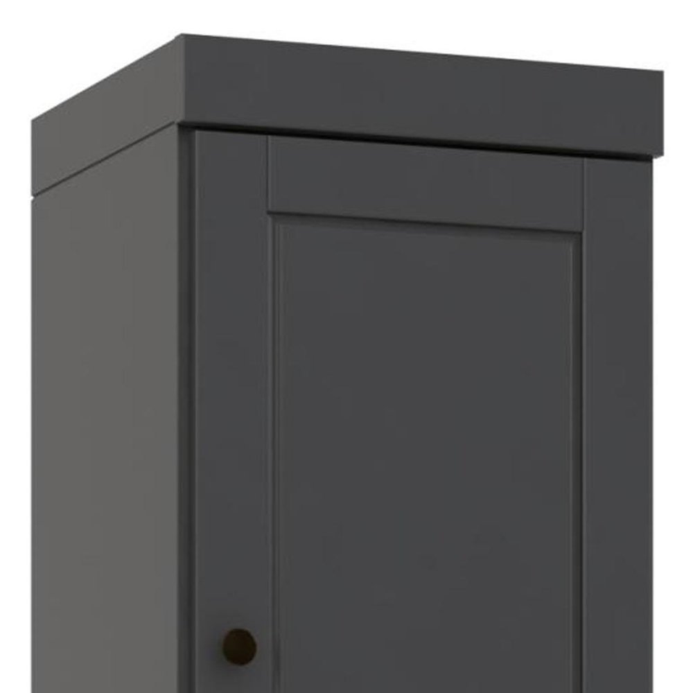 72" Gray Solid Wood Two Door Pantry Or Storage Closet
