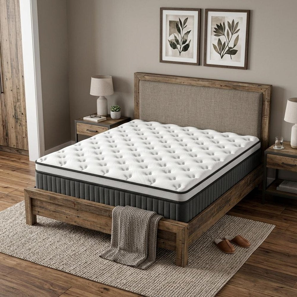 14" Full Double Memory Foam Medium Euro Top Hybrid Mattress