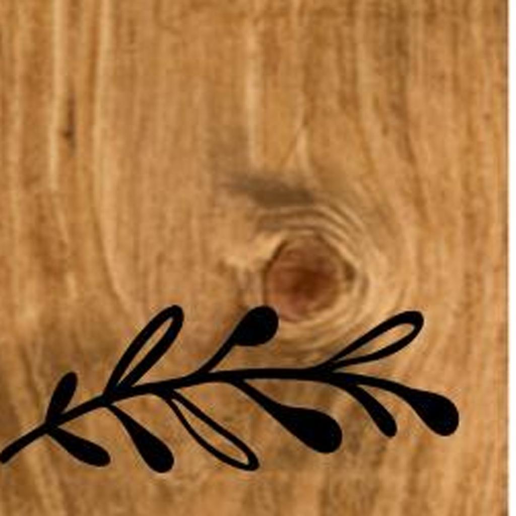47" Black And Natural Solid Wood Home Porch Sign